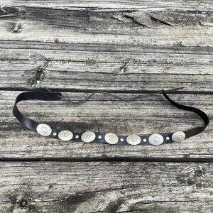 Vintage Western Black Concho Belt